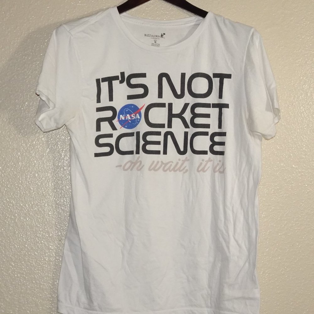 Buzz Aldrin 100% Cotton White Short Sleeved Shirt